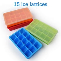 Nkmbld Ice Mold Trays for Freezer Ice Maker 15-Cube Ice Tray Ice Storage Container Tray with Lid, BPA-Free