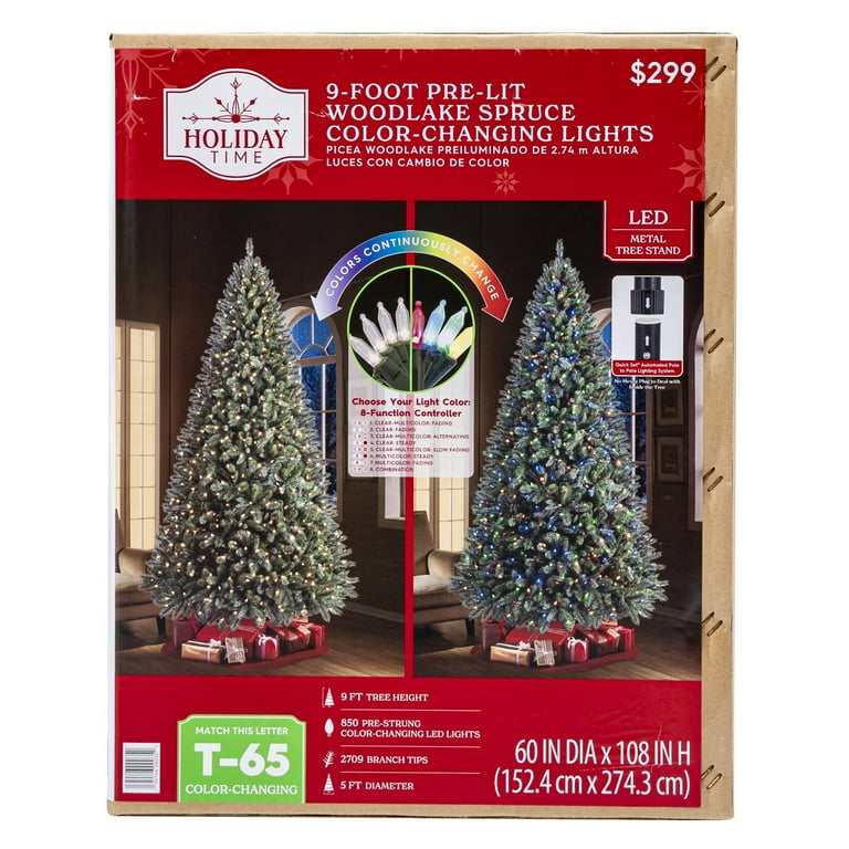 Big Lots Flocked LED Dual Color Prelit Tree Ft LED Lights, 47 OFF