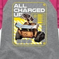 thumbnail image 3 of Disney Wall-E - All Charged Up - Toddler & Youth Girls Raglan Graphic T-Shirt, 3 of 5