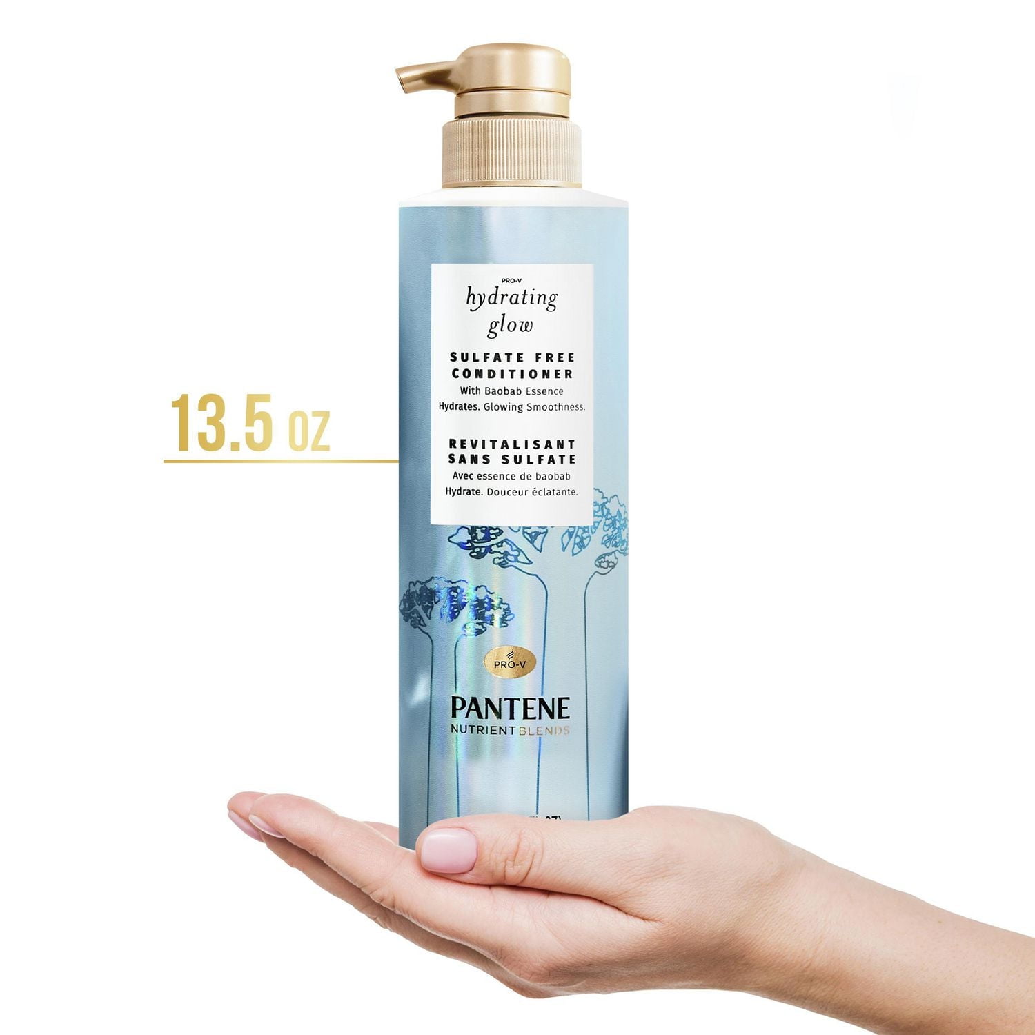 REVITALISANT Éclat hydratant SANS SULFATE PANTENE NUTRIENT BLENDS avec essence de baobab 400 mL