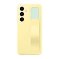 thumbnail image 3 of Funda de silicona para teléfono Samsung Galaxy S24 FE con agarre y soporte, color amarillo, 3 of 9