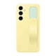 thumbnail image 3 of Funda de silicona para teléfono Samsung Galaxy S24 FE con agarre y soporte, color amarillo, 3 of 9