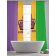 thumbnail image 5 of Mardi Gras Sheer Curtains 2 Panels Set Carnival Crown Purple Gold Green Sheer Window Curtains Light Filtering Rod Pocket Voile Drapes for Bedroom Living Room 52"X84", 5 of 8