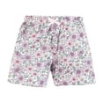 thumbnail image 3 of Hudson Baby Infant Girls Shorts Bottoms 4-Pack, Pink Purple Pretty Floral, 3-6 Months, 3 of 3
