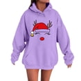 thumbnail image 4 of MHFRRA Sudadera con Capucha para Parejas, Divertida y A Juego, de Manga Larga, Estilo Informal y Deportivo Púrpura, 4 of 5