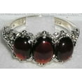 thumbnail image 4 of LBG 10k White Gold Real Genuine Garnet Womens Promise Ring - Size 9, 4 of 4
