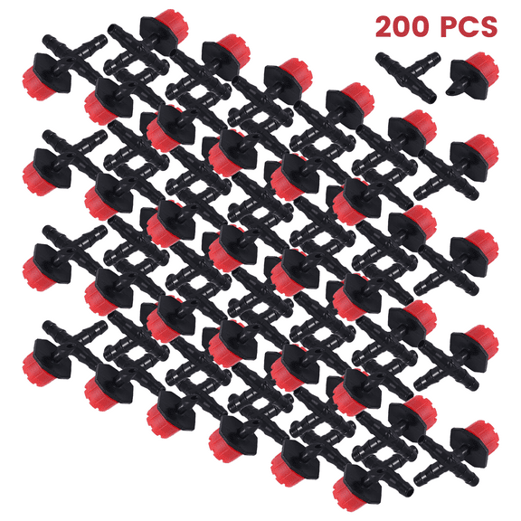 200 Adjustable Irrigation Drippers with Drip Irrigation Kit for Garden Watering Fitting