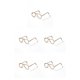 thumbnail image 1 of Tholdsy Marcos de anteojos Multi-funcional Útil Suministro de gafas pequeñas Marco de anteojos de metal para niños para muñeca Tienda de marionetas Oro 5piezas Tholdsy CBP202862, 1 of 6