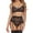 Black2, variant on Avidlove Women Lingerie Set with Garter Bra and Panty Set 3 Piece Lace Underwired Lingerie