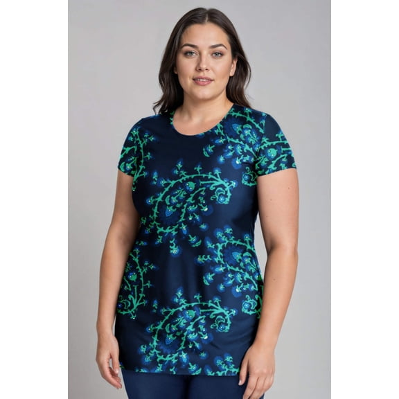Calypsa Women's and Women's Plus Anna Swim Tunic
