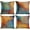 Bleu et Orange, variante sur Ensemble de 4 Housses de Coussin Décoratives Vintage Abstrait Bleu et Orange Peinture Rouille Désordonnée Taies d'Oreiller pour Déco Maison Carré Standard 18x18 Pouces Artistique et Moderne