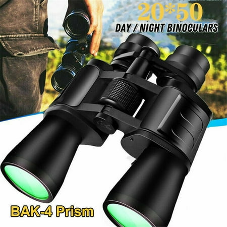 20x50 High Power Military Binoculars Compact HD Professional/Daily Waterproof Binoculars Telescope for Adults Bird Watching Travel Hunting Football Games Stargazing with Carrying Case and Strap