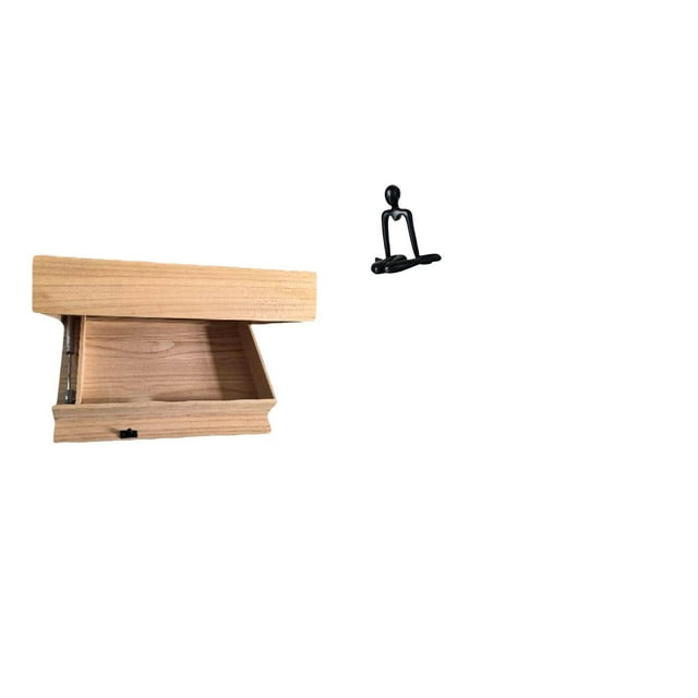 Estante Flotante De Pared Con Cajón Y Compartimento, Escultura Abstracta De Pensador, Figura Decorativa Para Decoración Del Hogar, Dormitorio, Apartamento, Oficina, Armario, Estantería,