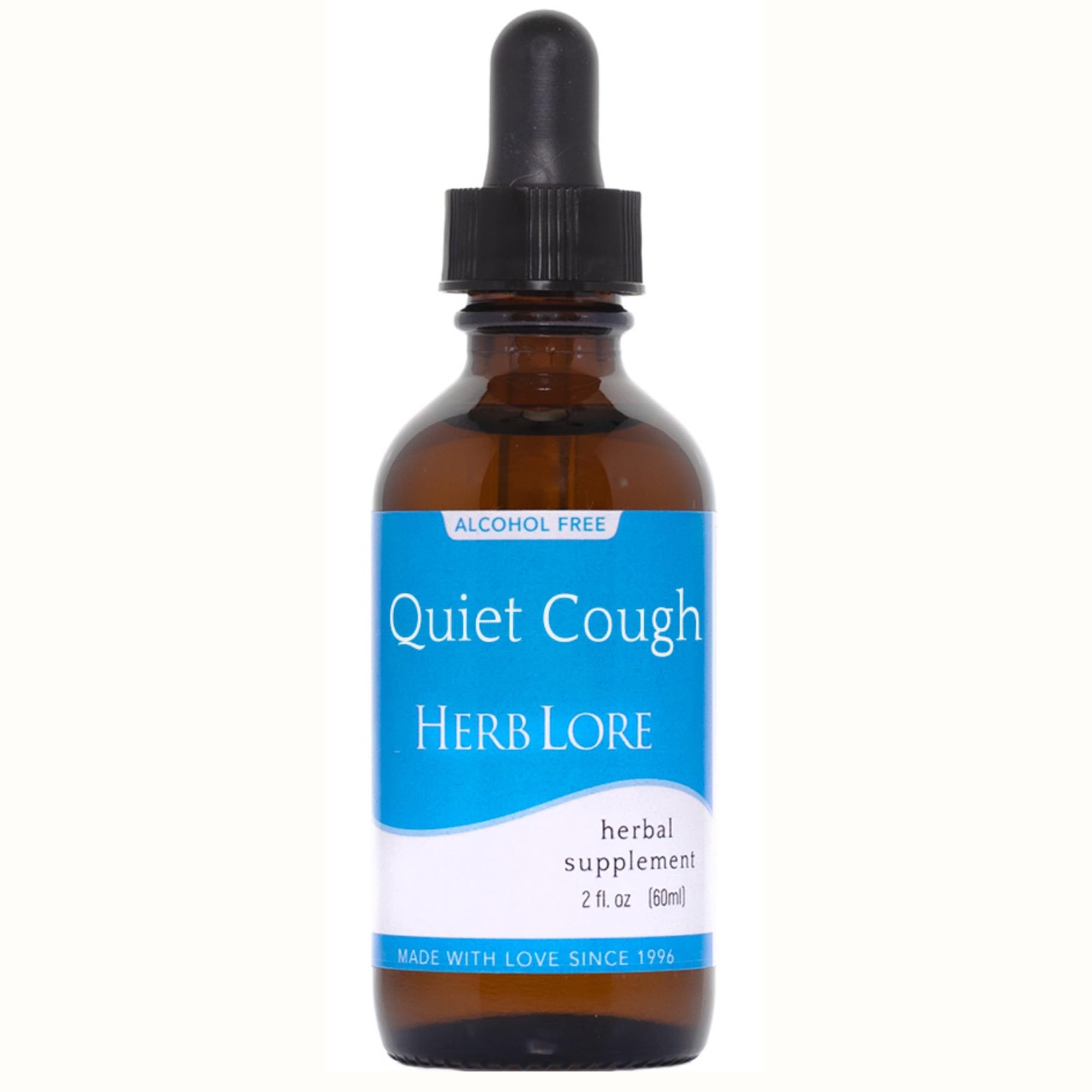 Herb Lore Quiet Cough Tincture - Alcohol Free Mullein Cough Syrup for Kids (2 fl oz)