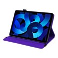 thumbnail image 3 of ELEHOLD Muti-Functional Flip Leather Case for iPad 10th Gen 10.9 2022 with Embossed Flower Card Slots Holders Kickstand Anti-Scratch Shockproof Business Men Women Case,Purple, 3 of 6