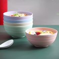 thumbnail image 4 of 12 Pieces Bowl Set Tablewares, Wheat Straw Dinnerware Sets, Lightweight Degradable Dinner Plates Set,Bowls, Cups, Tablewares Set, Dishwasher Safe, 4 of 7