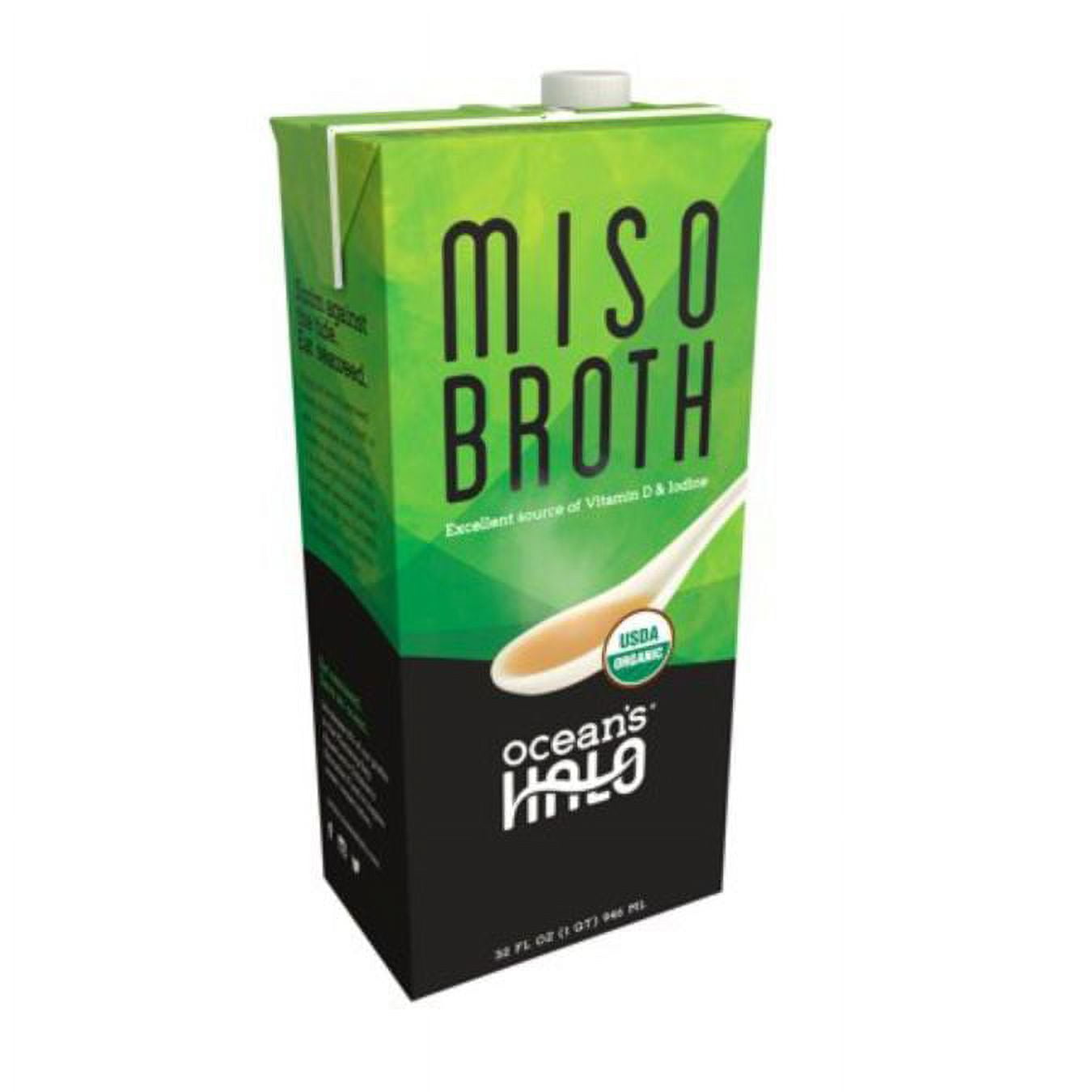 (2 pack) Ocean's Halo Organic Miso Broth, Vegan, 32 Fl Oz