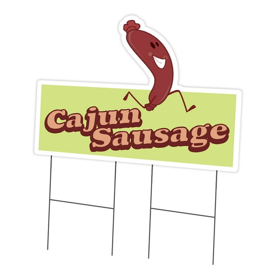 SignMission C-DC-2436-Cajun Sausage19 24 x 36 in. Yard Sign & Stake - Cajun Sausage