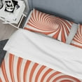 thumbnail image 4 of Designart 'Red and White Lined Spiral' Modern & Contemporary Duvet Cover Set, 4 of 4