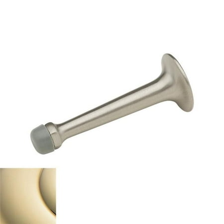 3 Inch Tubular Bumpers - Baldwin 4050003 Lifetime Polished Brass 3-3/4 Inch Solid Brass Base Mounted Door Bumper