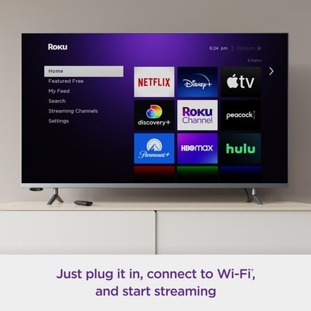Roku Express | Streaming Media Player with Standard Remote (no TV controls) - Black