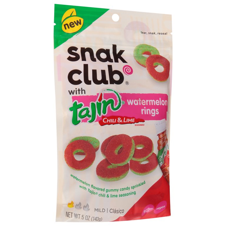 (3 pack) Snak Club Tajin Watermelon Gummy Rings