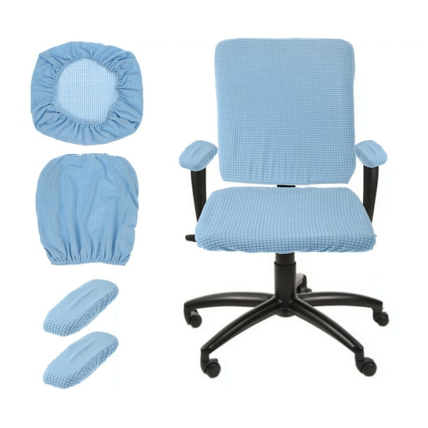 Funda para Silla de Oficina con Reposabrazos para Silla de Computadora, Sillas de Escritorio Azul Cielo