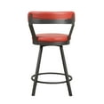 thumbnail image 4 of OakvillePark Belmar Swivel Counter Height Barstool (Set of 2), Red, 4 of 6