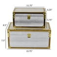 thumbnail image 5 of Jito Decorative Jewelry Box Set of 2, Abstract Pattern, Silver Gold, 5 of 6