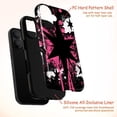 thumbnail image 4 of Graffiti Starburst Phone Case, Pink and Black Urban Street Art Design iPhone Cover, Bold Artistic Protective Case for iPhone 17 16 15 14 13 12 11 Pro Plus Mini, 4 of 6