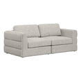 thumbnail image 2 of Maklaine Contemporary Beige Durable Linen Textured Fabric Modular Sofa, 2 of 9