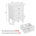 thumbnail image 4 of Yaheetech 3 Drawer Nightstand for Living Room,Set of 2,White, 4 of 7