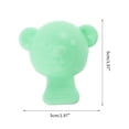 thumbnail image 2 of Unique Bargains 2Pcs Lightweight Bears-Shaped Toothbrush Covers for Travel Plastic Green, Pink, Yellow, Brown, 2 of 5