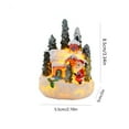 thumbnail image 3 of Xecvkr Christmas Resin Gingerbread House Small Santa Snowman Microlandscape LED Music Light Collectible Tabletop Decoration Holiday Gift Battery Powered 1pc, 3 of 4