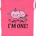 thumbnail image 4 of Inktastic First Birthday Unicorn Cat Girls Girls Baby Bodysuit, 4 of 5