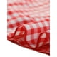 thumbnail image 5 of Vestido casual de verano con estampado de cuadros con volantes y mangas abullonadas con cuello Peter Pan Rojo XS, 5 of 6