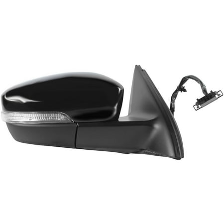 Volkswagen Side Mirror 72533V - Fit System Passenger Side Mirror for 12-14 Volkswagen GLI Sedan, 11-14 Jetta Sedan, 13-14 Jetta Hybrid, textured black w/ PTM cover, w/ turn signal, w/o memory, foldaway, Heated Power ()