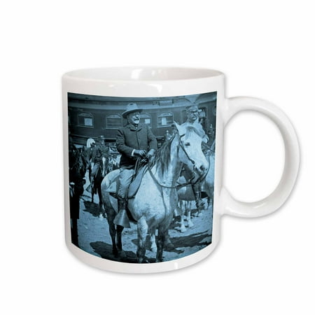 

3dRose President Teddy Roosevelt 1903 on Horseback in Yellowstone National Park Ceramic Mug 11-ounce