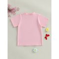 thumbnail image 6 of RUINIXCW Toddler Baby Girl Back to School Shirt Kids Kindergarten Outfit First Day of School Outfit Book Pencil Bus Printed Short Sleeve Loose T Shirt Top Big Girls Summer Shirts Clothes 3-9 Years, 6 of 9