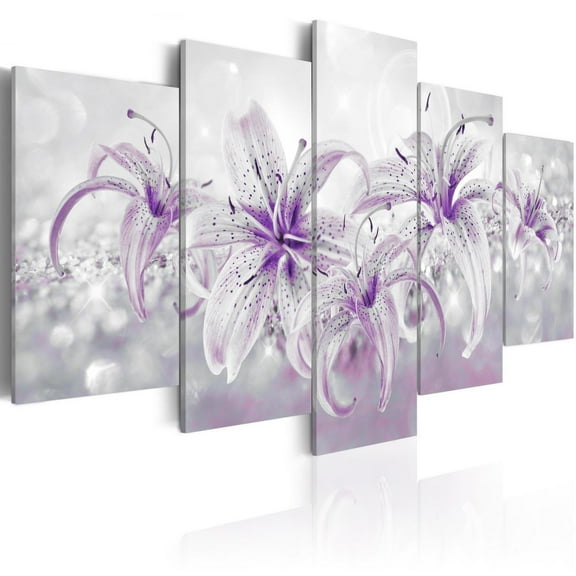 Tiptophomedecor Stretched Canvas Floral Art - Purple Graces - Stretched & Framed Ready To Hang Art