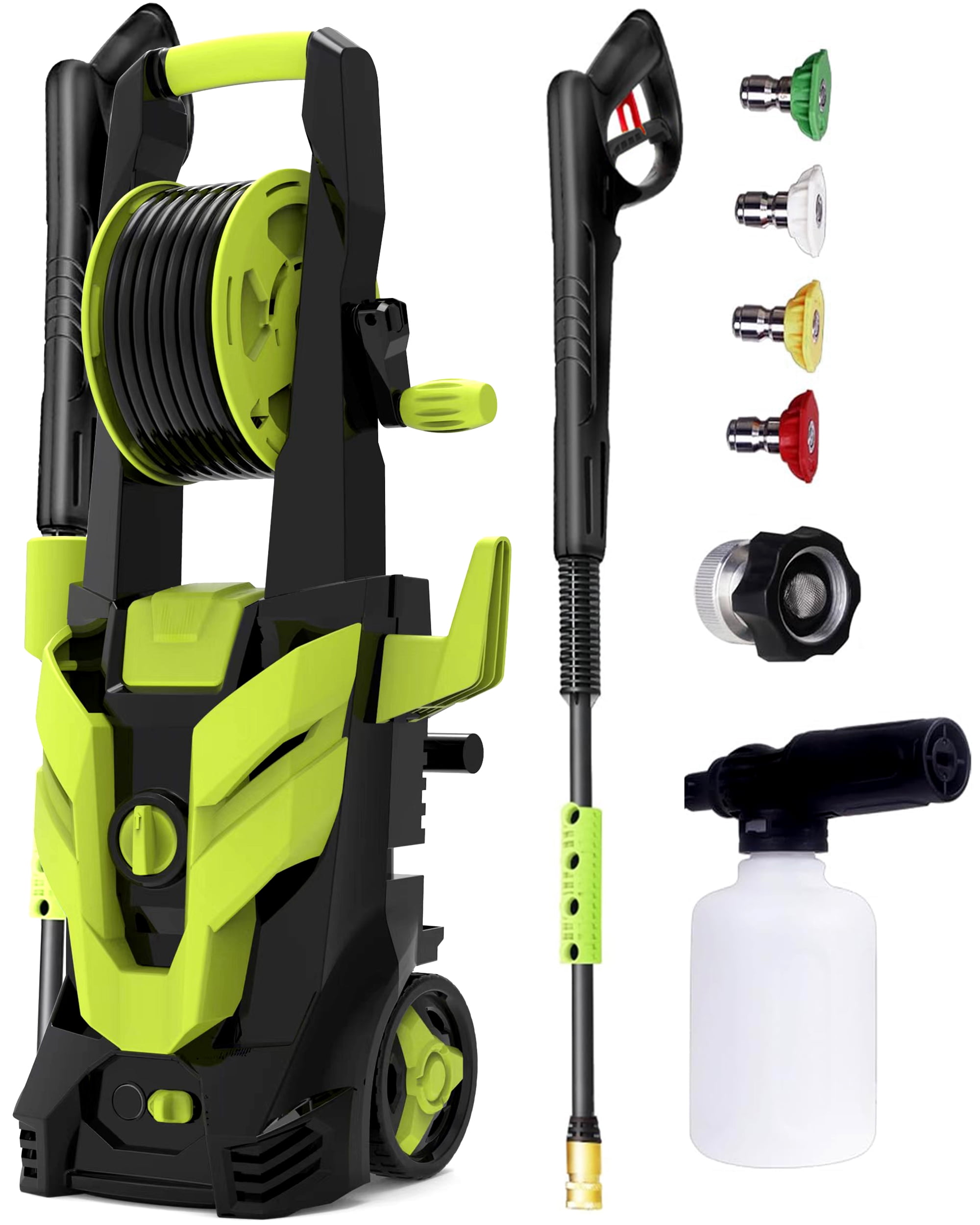 SUGIFT 3800PSI 2.4GPM Cold Water Electric Pressure Washer, Allows for Foam Cleaning with Chemicals