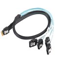thumbnail image 2 of Cable XMSJSIY Slimline SAS 4.0 SFF-8654 4i de 38 pines a SATA de 7 pines, 2 of 7