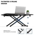 thumbnail image 3 of FITUEYES Height Adjustable Standing Desk Gas Spring Riser Laptop Desk Converter for Dual Monitor Sit to Stand in Seconds, Walnut Brown SD108001DW, 3 of 6