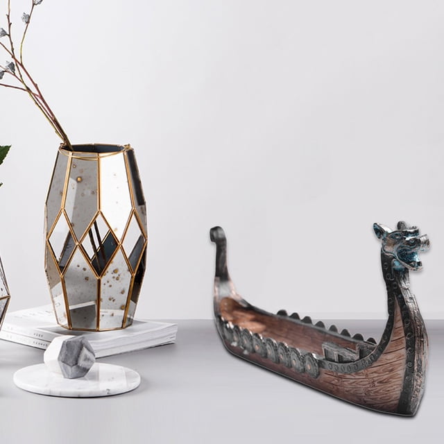 Adorno De Barcos Retro Soporte De Varilla De Incienso De Barcos Vikingos De Resina Adorno De Barcos Retro Adornos Exquisitos Hermosos Para Decoración Del Hogar ANGGREK Otros