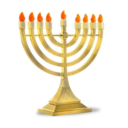 Classic Led Menorah - Gold