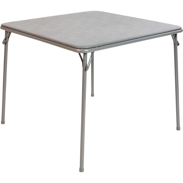 Dexusay Madelyn Folding Card Table Gray Foldable Card Table Square
