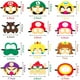thumbnail image 4 of Máscara de fieltro de Super Mario Bros, Luigi, Yoshi, Peach, Bowser, máscara de cosplay para niños, decoración de Halloween, Navidad, fiesta de cumpleaños, regalo, 4 of 5