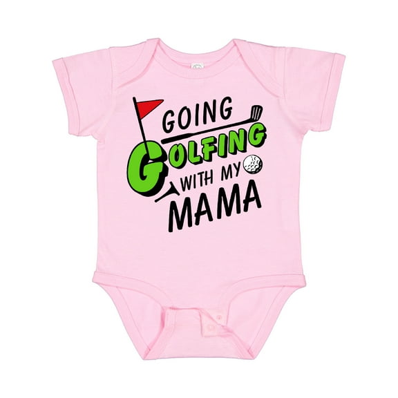 Inktastic Going Golfing with My Mama Kids Golf Boys or Girls Baby Bodysuit