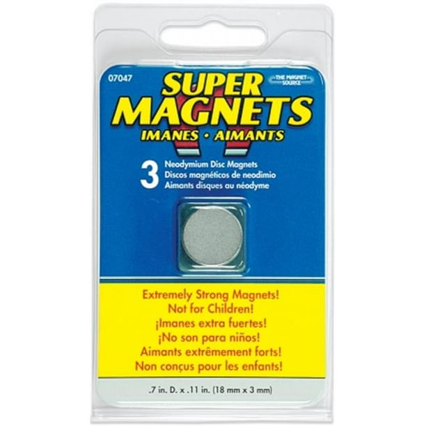Master Magnetics Inc 07047 3 Count Neodymium Disc Magnets Walmart
