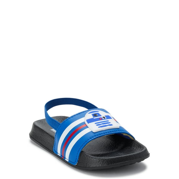 R2D2 Star Wars Soccer Slides with Rubber Applique (Toddler Boys)